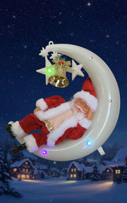 papa noel media luna con sonido y movimiento