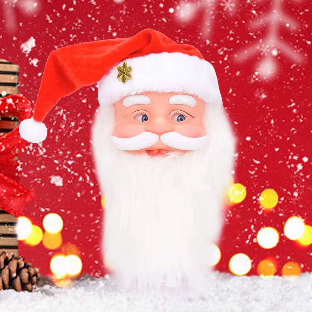 cara de papa noel que mueve ojos