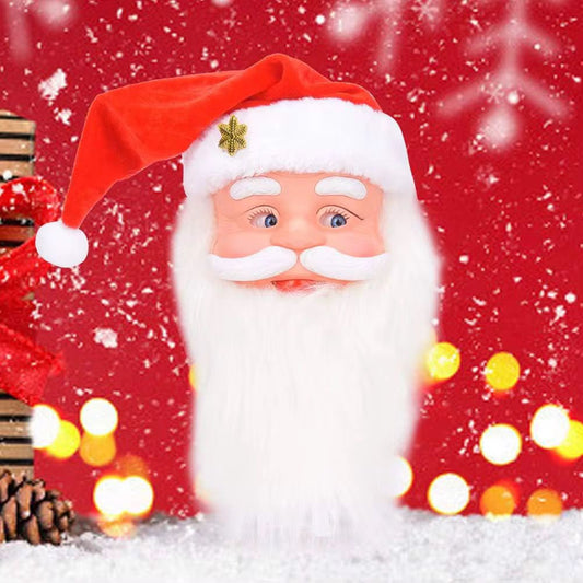 cara de papa noel que mueve ojos