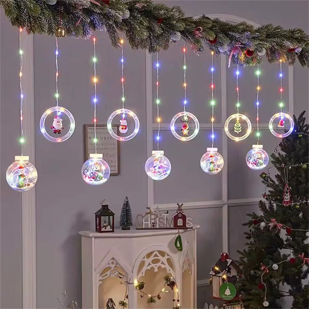 luz cascada aro y bolita 3 metros