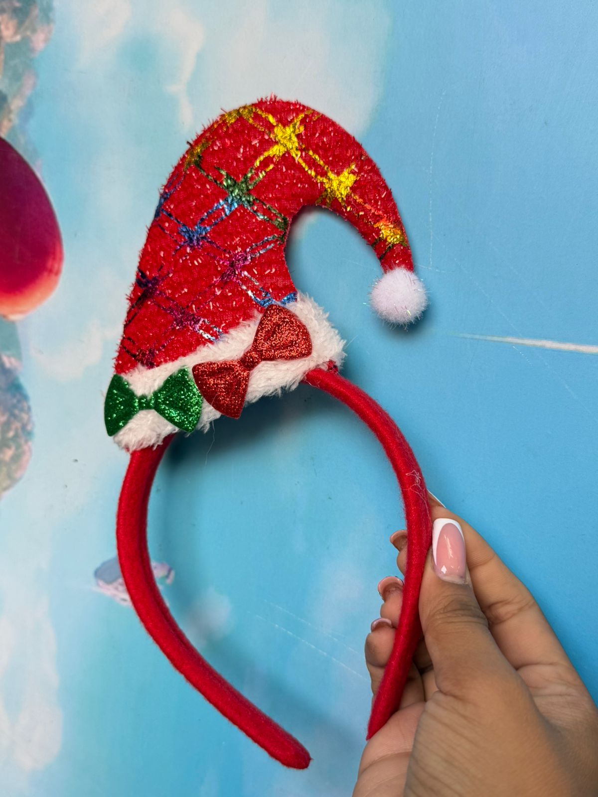 diadema de gorrito de navidad