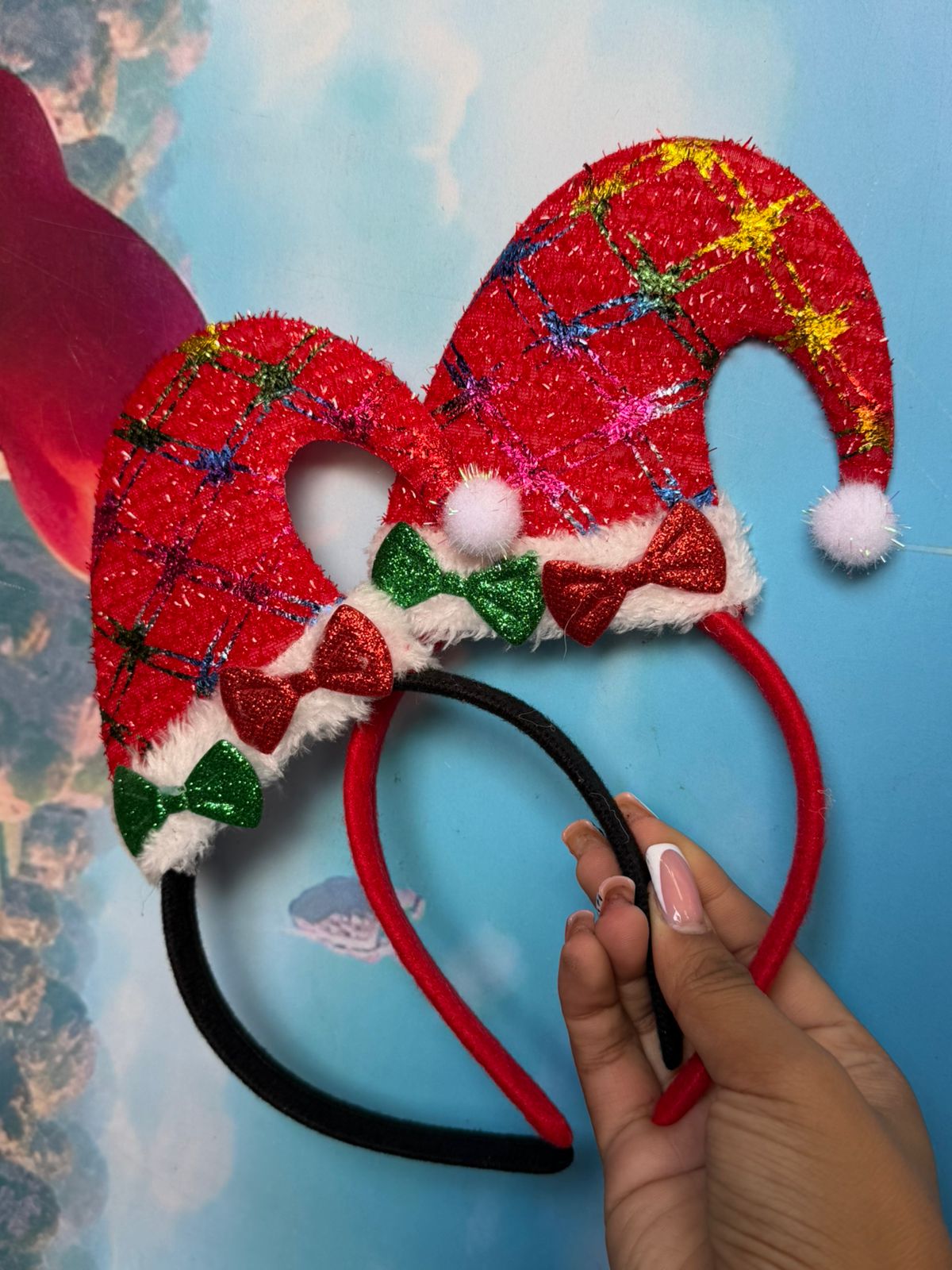 diadema de gorrito de navidad