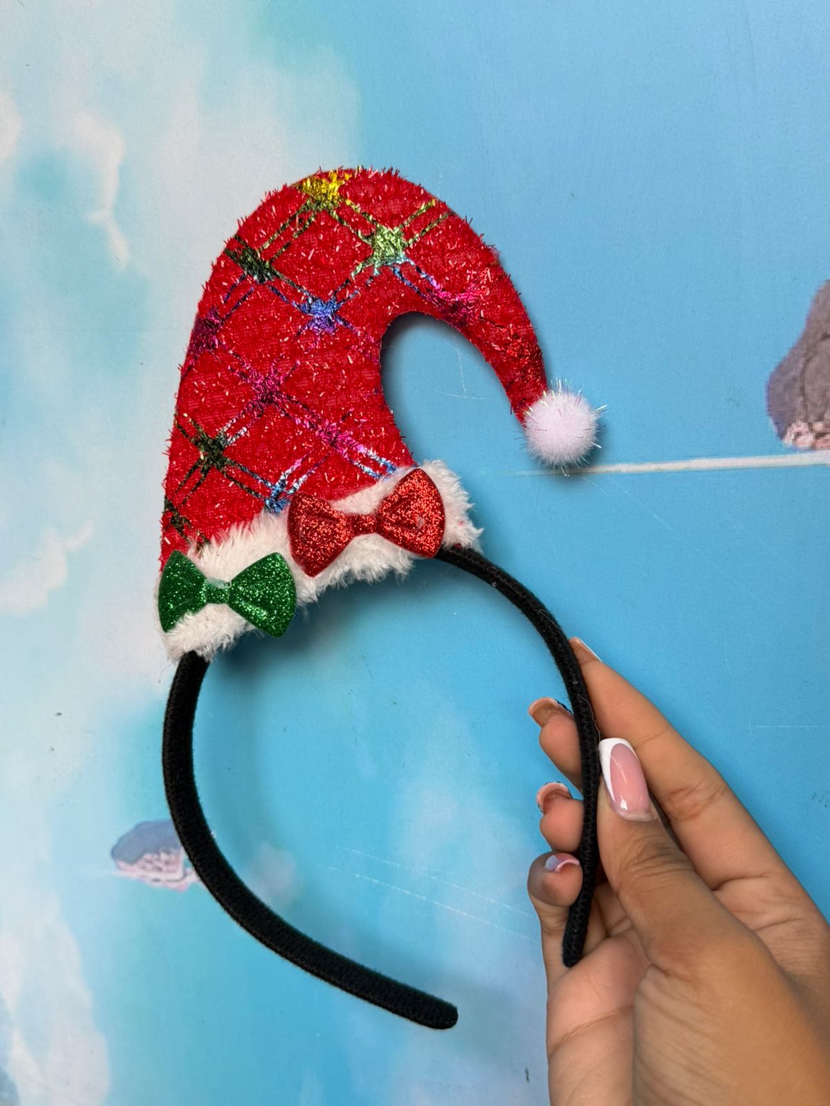 diadema de gorrito de navidad
