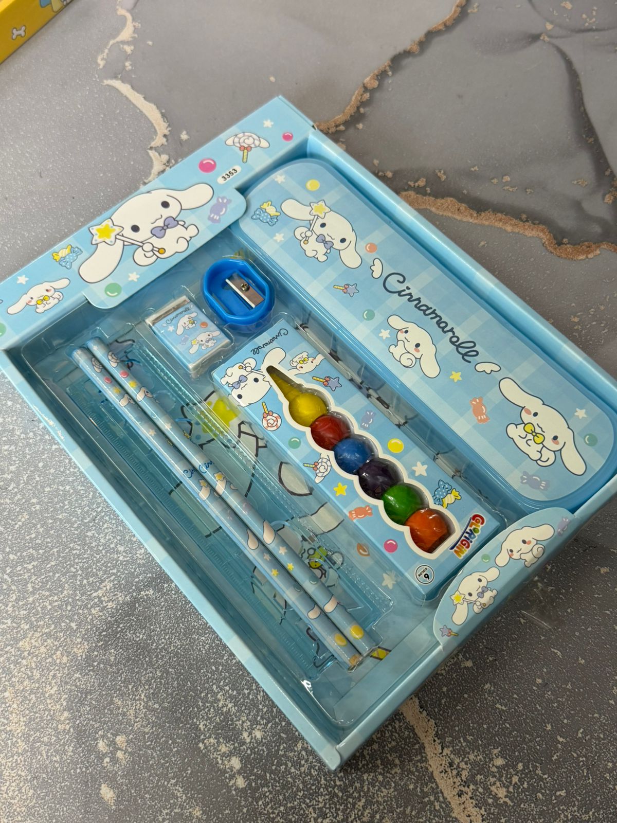 set escolar caja