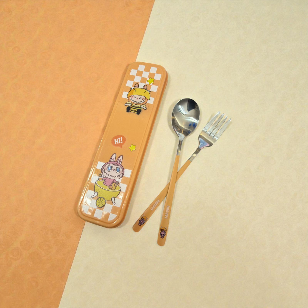 set de cubiertos labubu
