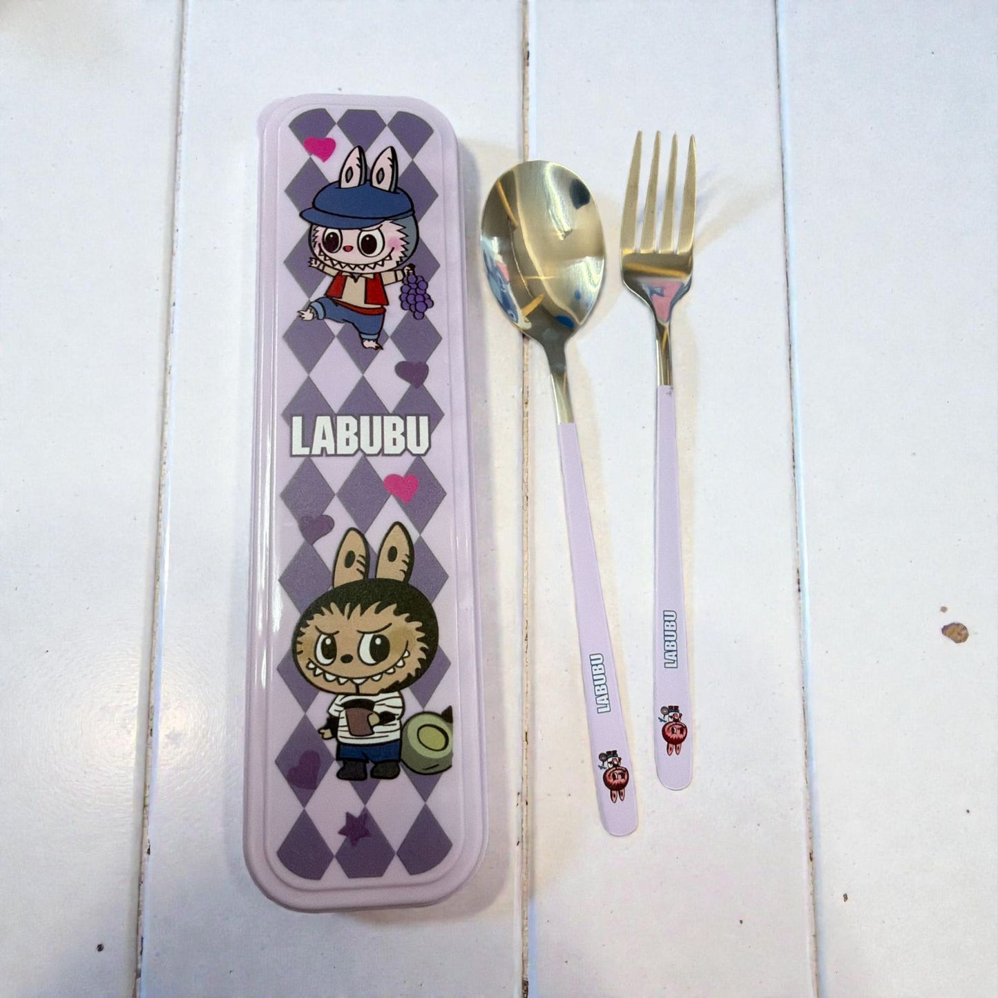 set de cubiertos labubu