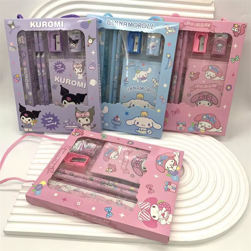 set escolar pequeño de caja