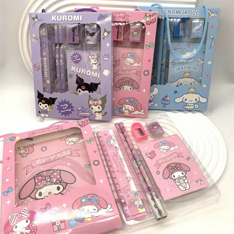set escolar pequeño de caja