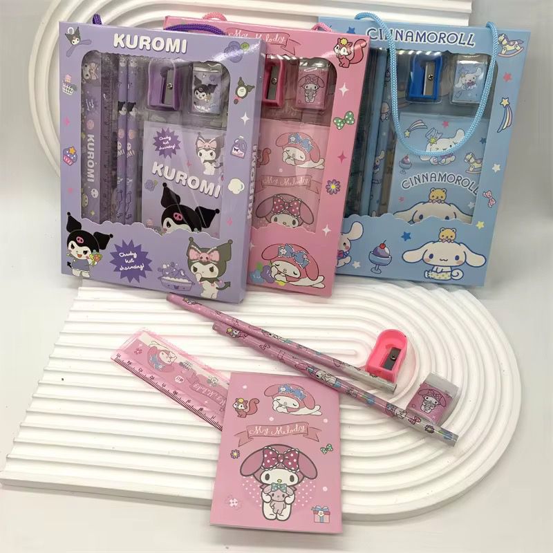 set escolar pequeño de caja