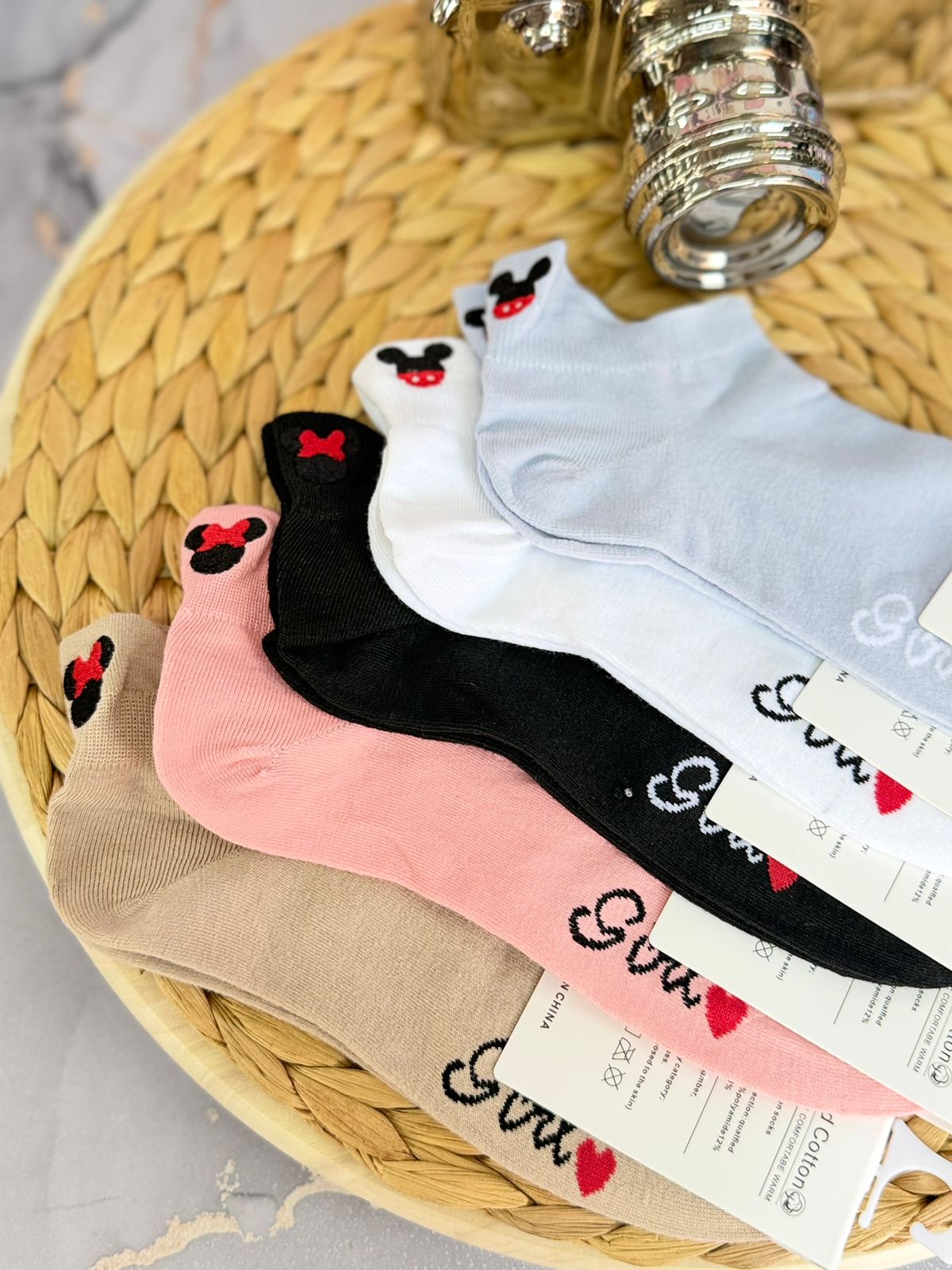 medias mickey unicolor x10