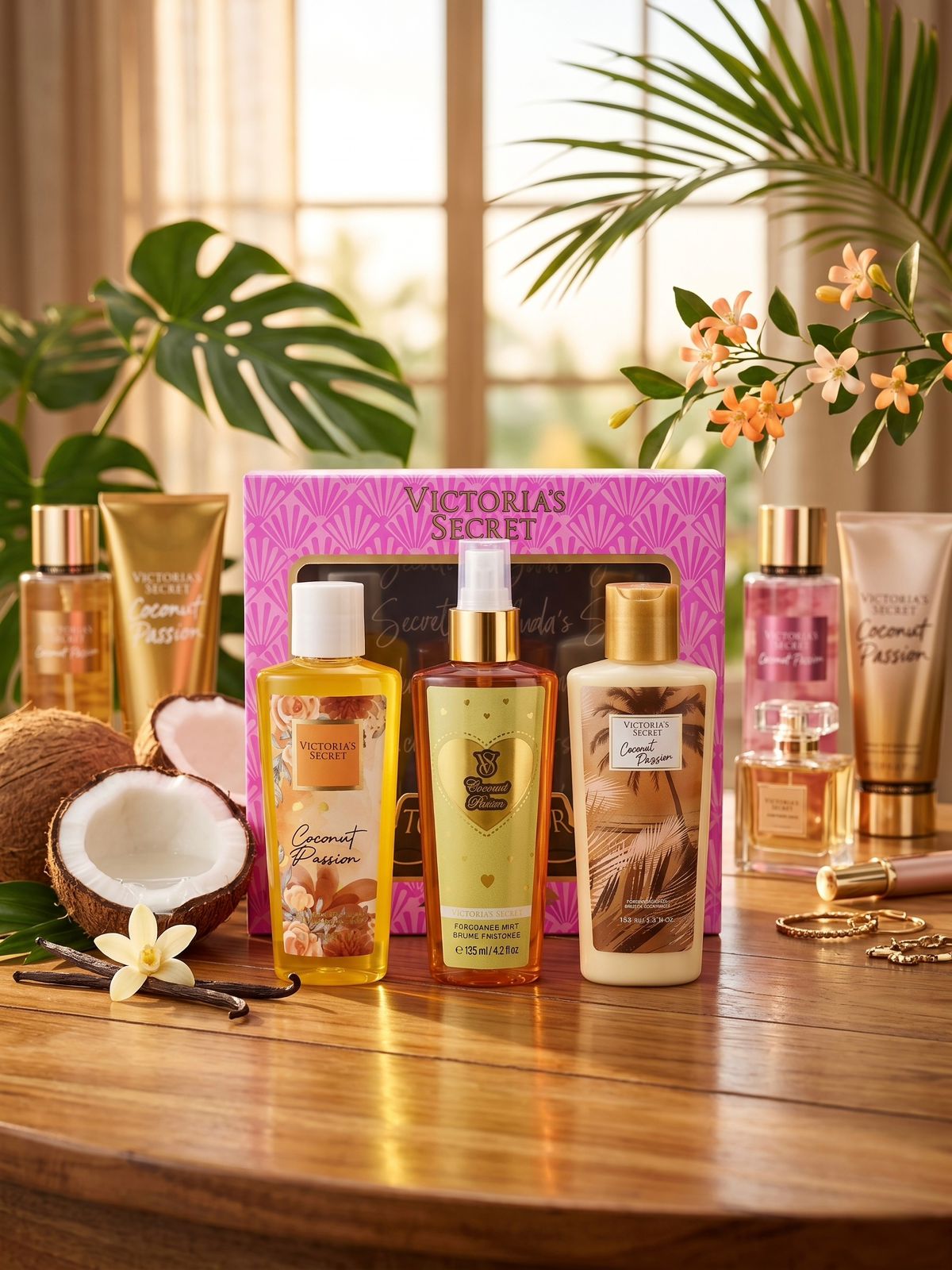 kit x3 victoria secrett con gel de baño