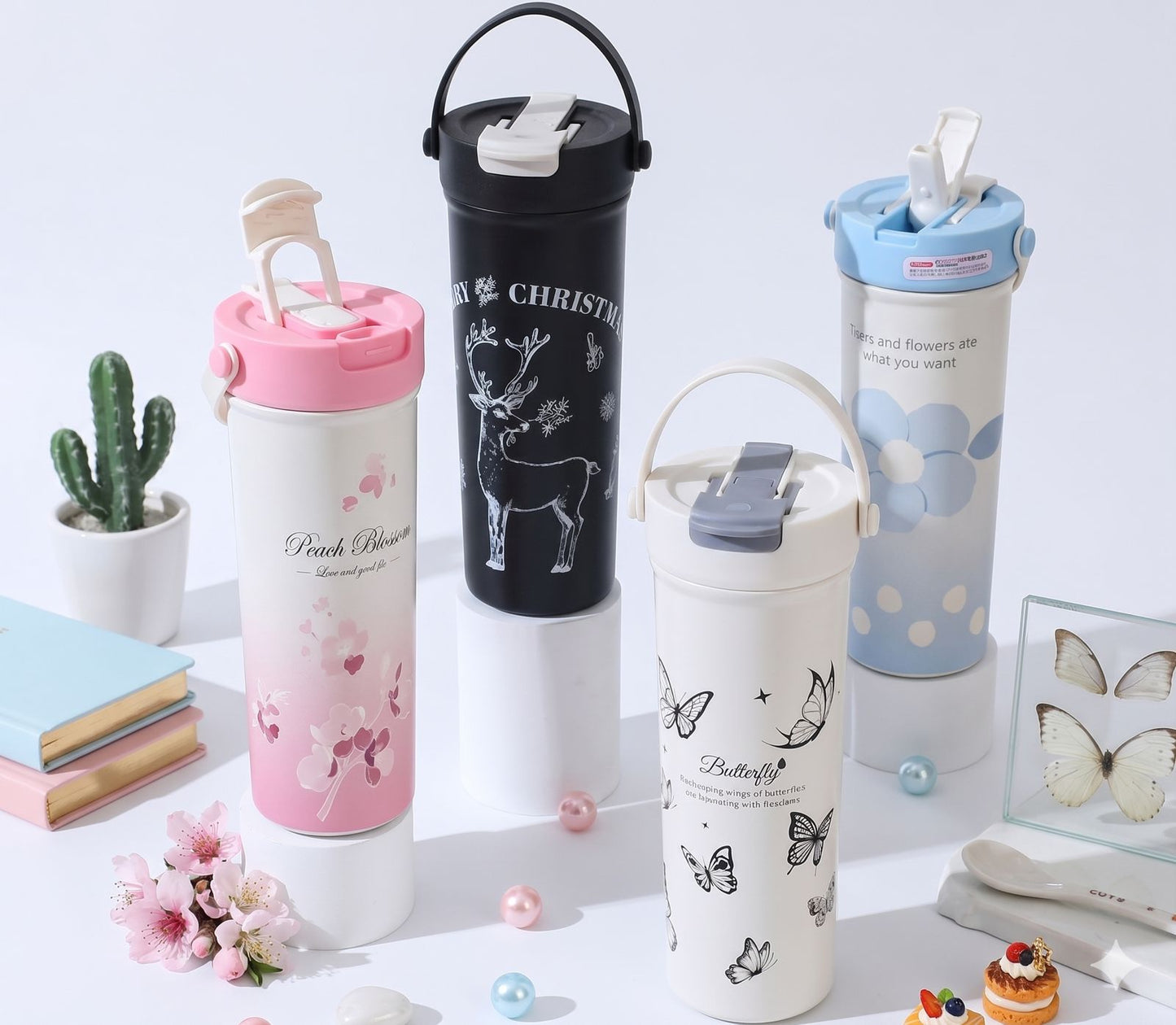 termo 600 ml con agarre caja amarilla
