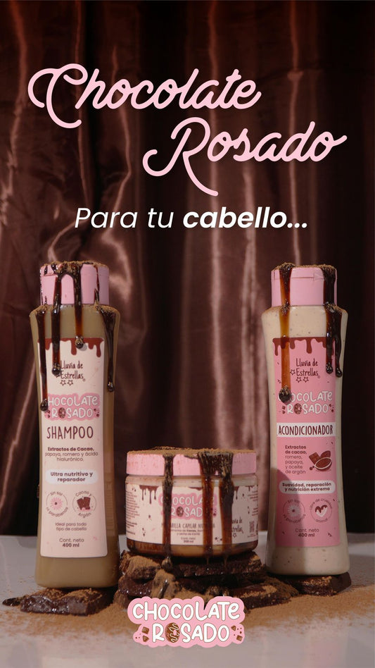linea de chocolate rosado lluvia de estrella