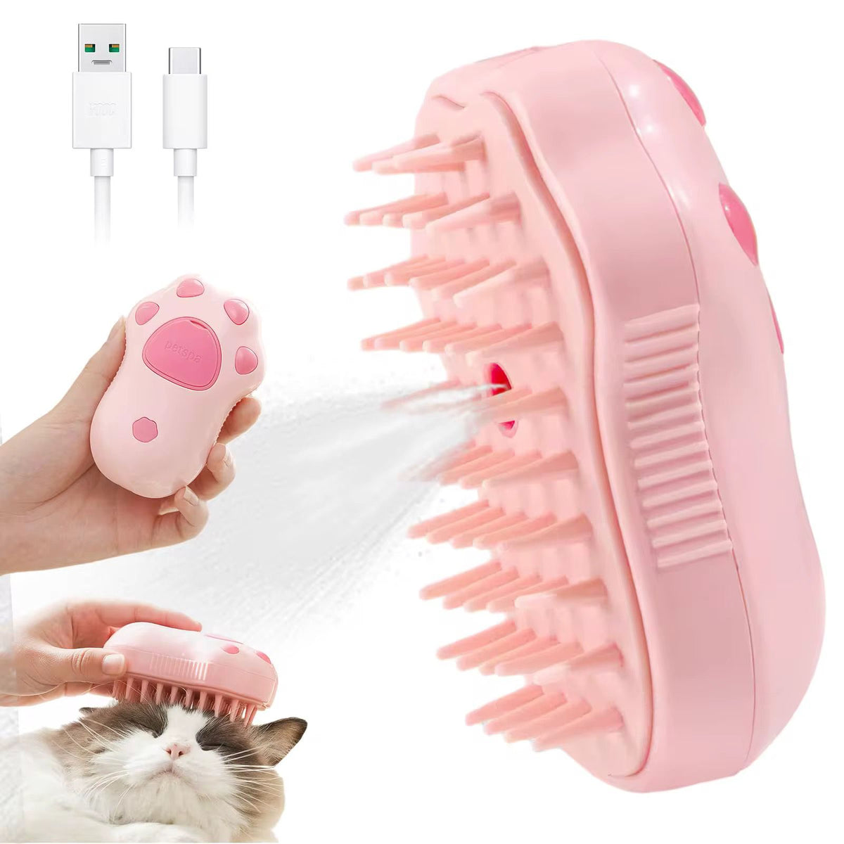 CEPILLO VAPORIZADOR HUELLA CAJA ROSA