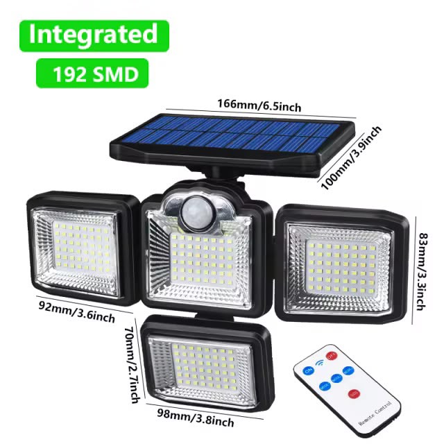 lampara exterior con panel solar