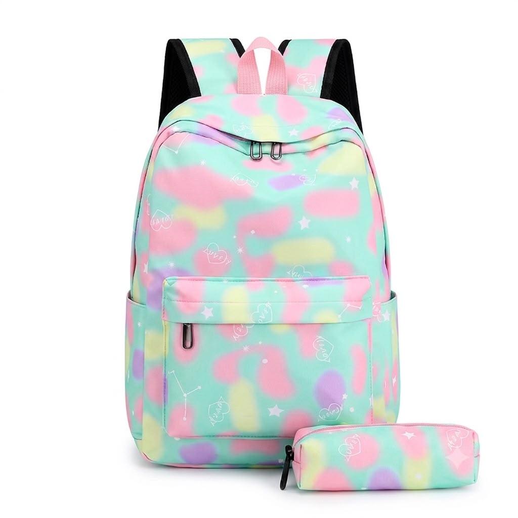 morral con cartuchera kwaii