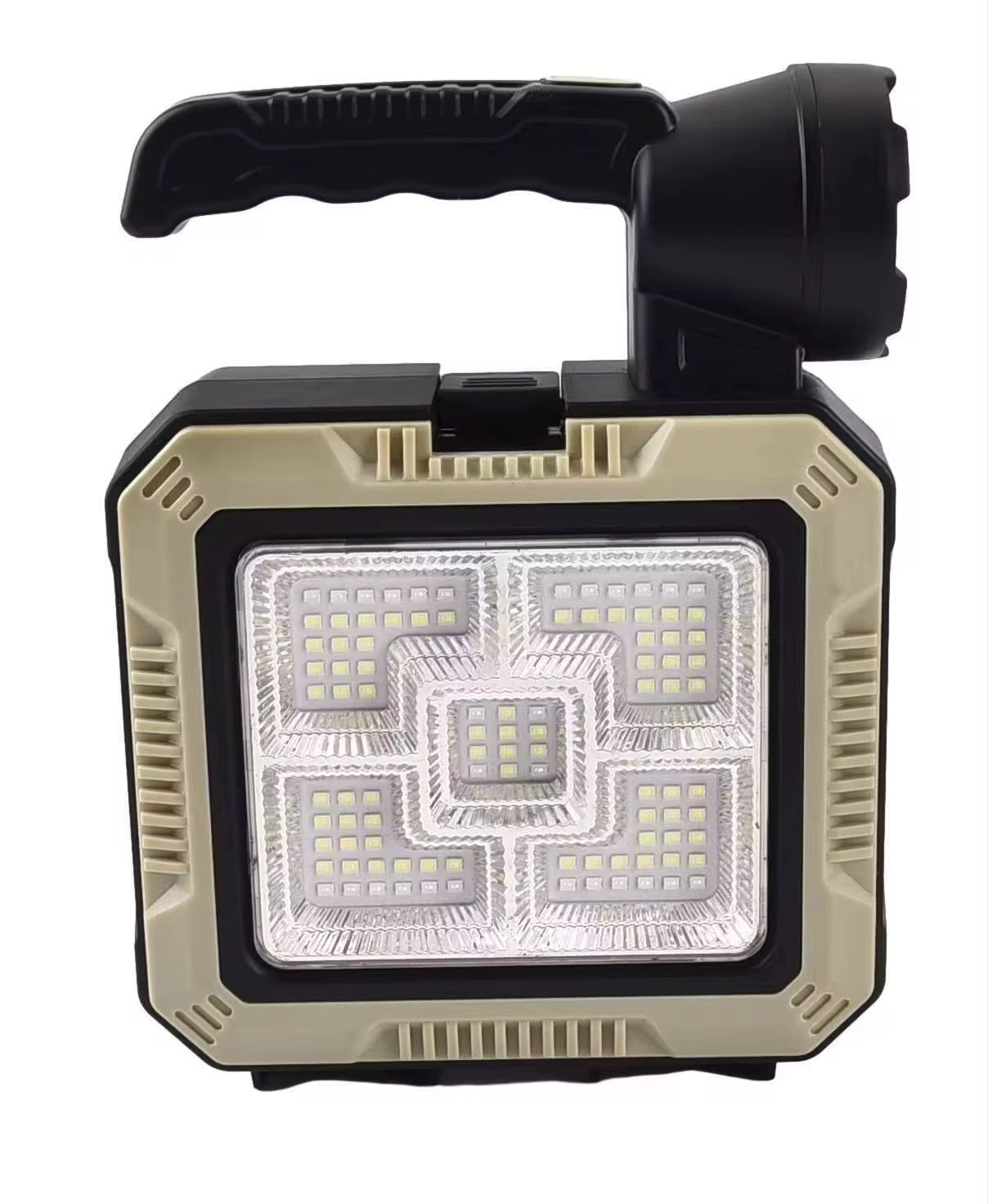 lampara con panel solar y kit de herramientas