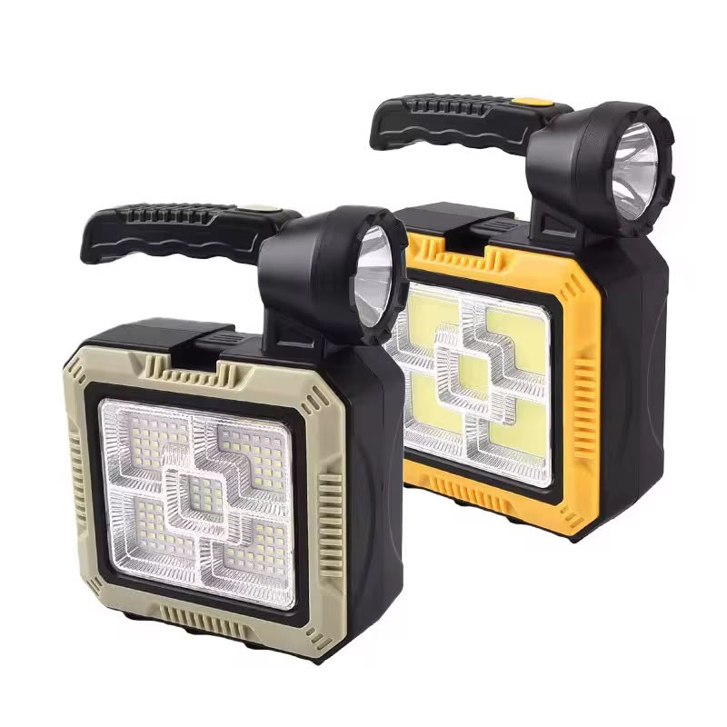 lampara con panel solar y kit de herramientas