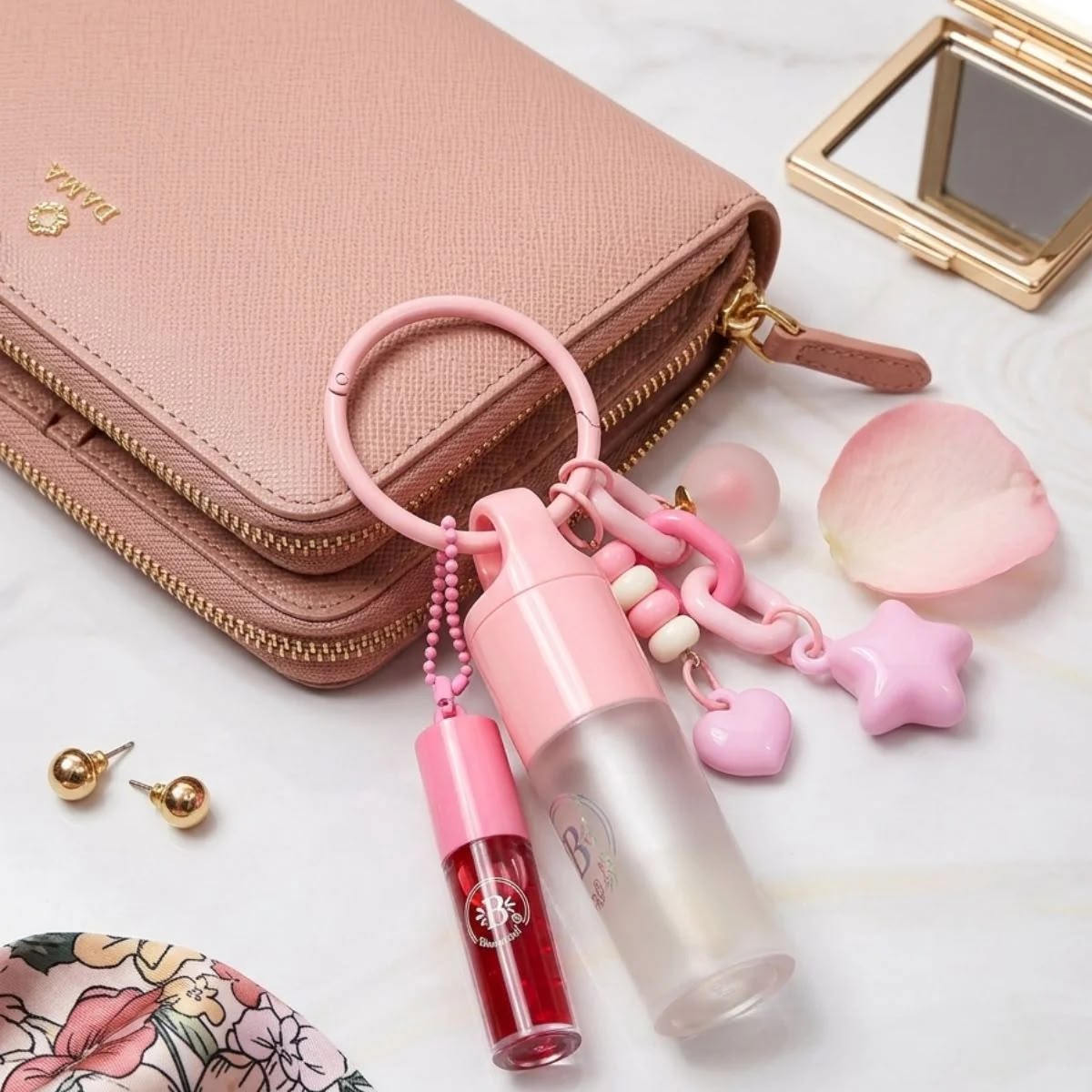 gloss llavero duo bloom bow bloomshell