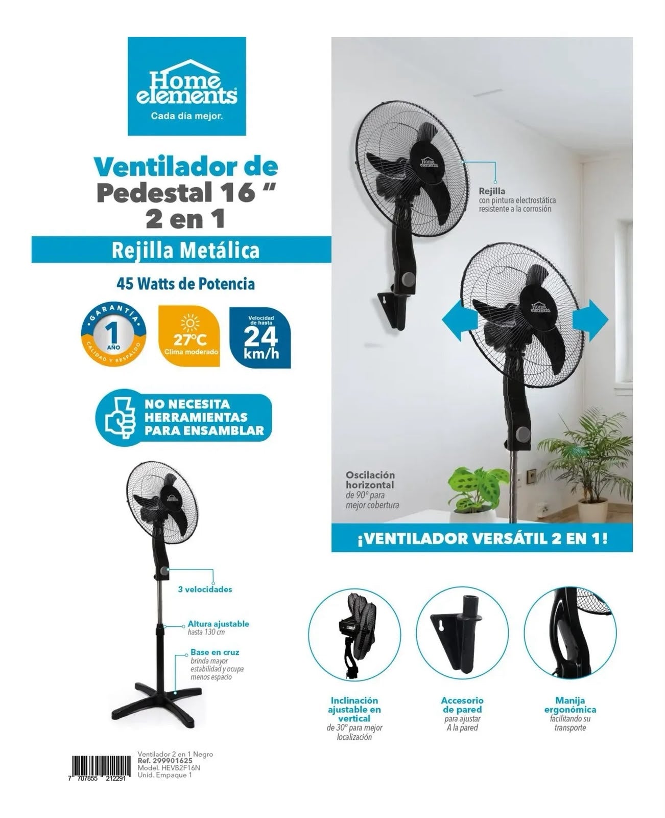 ventilador home elements