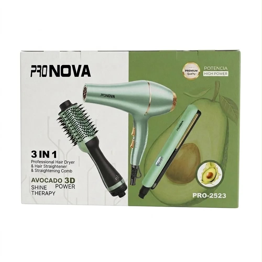 combo secador plancha y cepillo secador pro nova