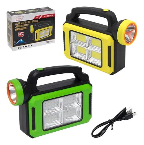 linterna led recargable con panel solar