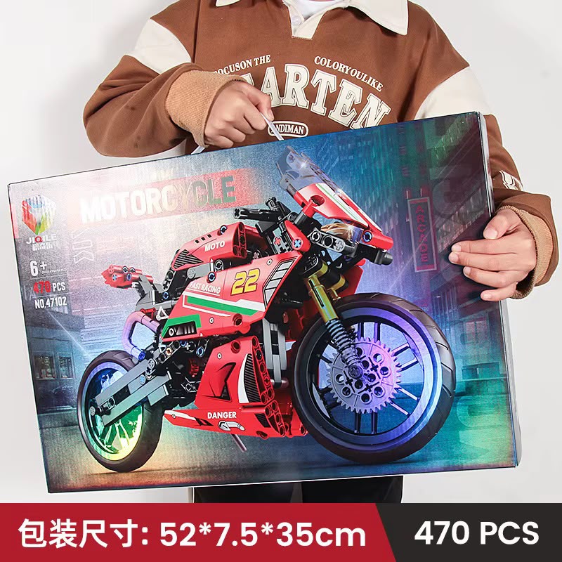 moto armable 47102 rojo