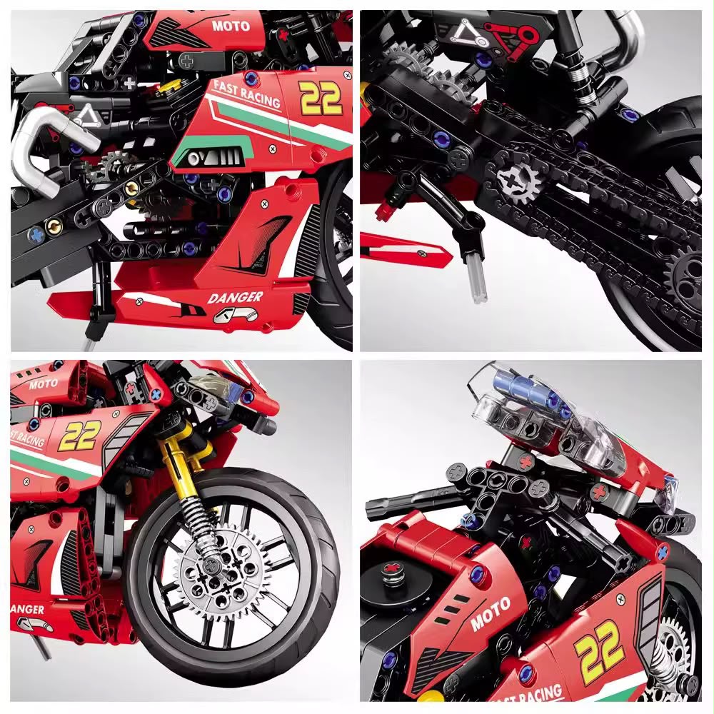 moto armable 47102 rojo