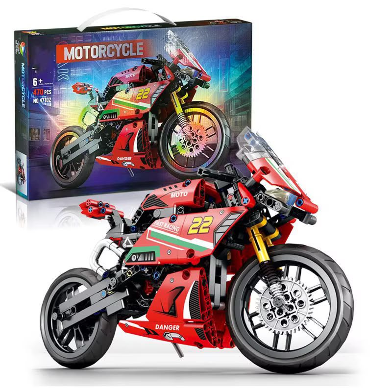 moto armable 47102 rojo