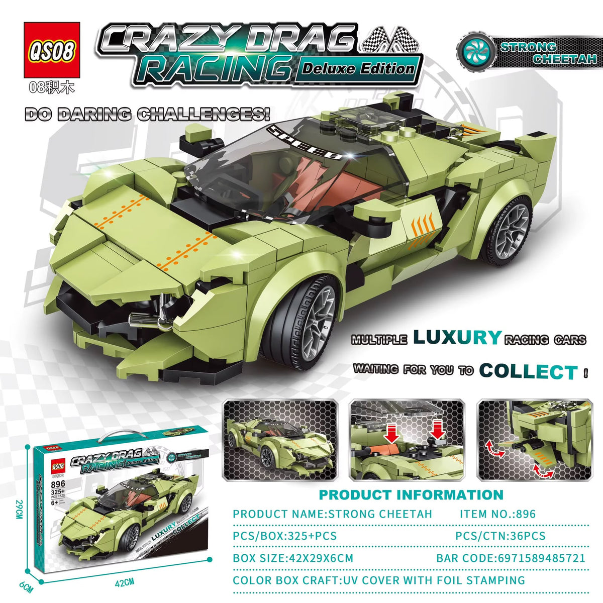 carro armable 896 verde