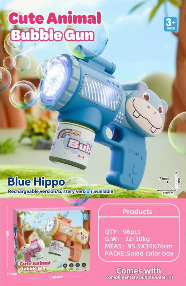 burbujero hipopotamo azul 018-24y5