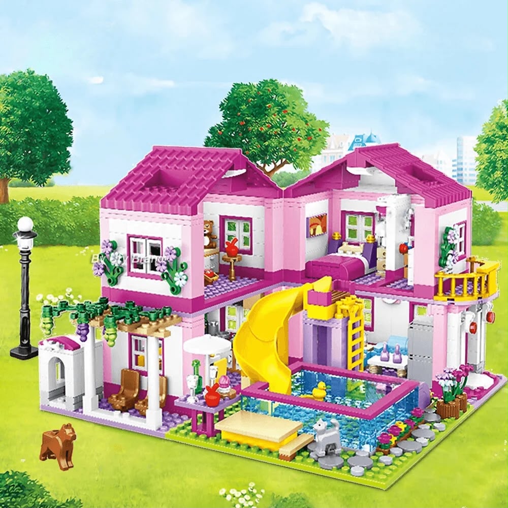 casa de muñecas armable 7348 villa princesa