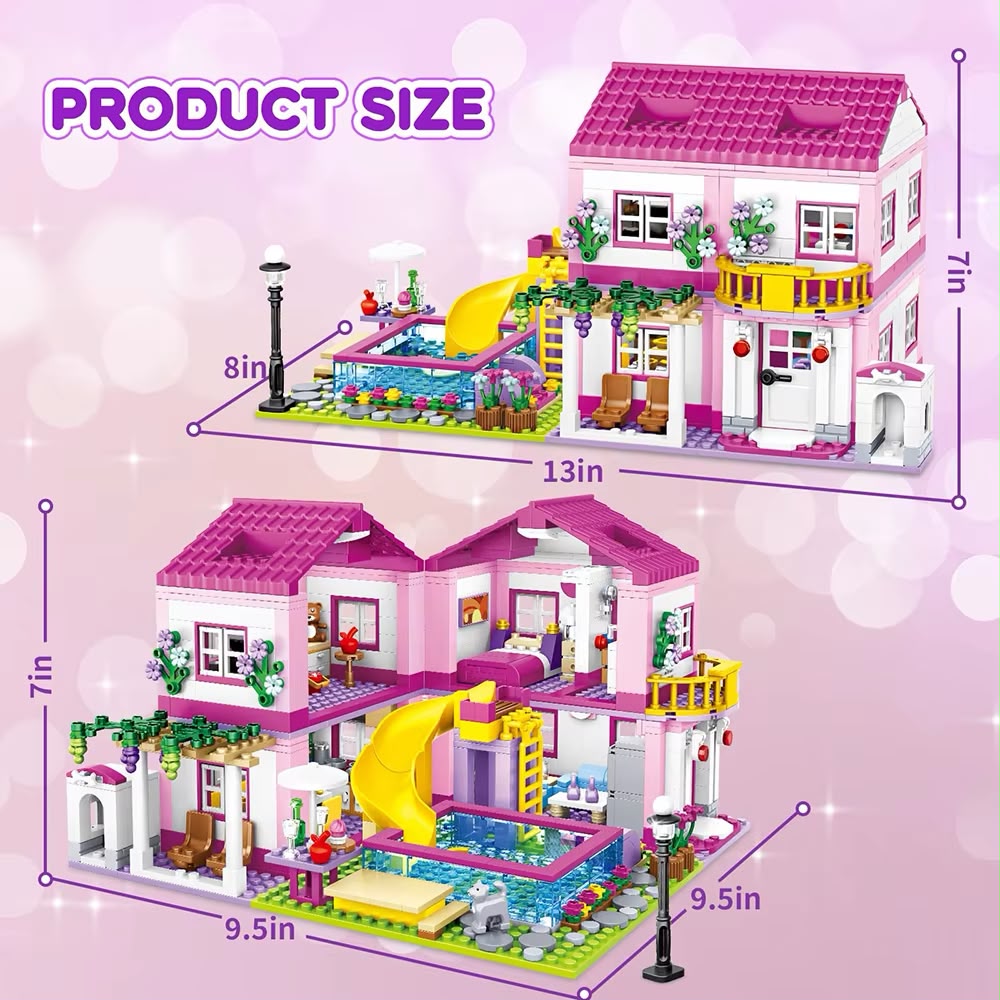 casa de muñecas armable 7348 villa princesa