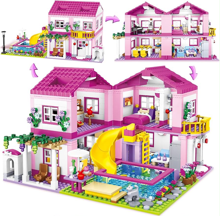 casa de muñecas armable 7348 villa princesa