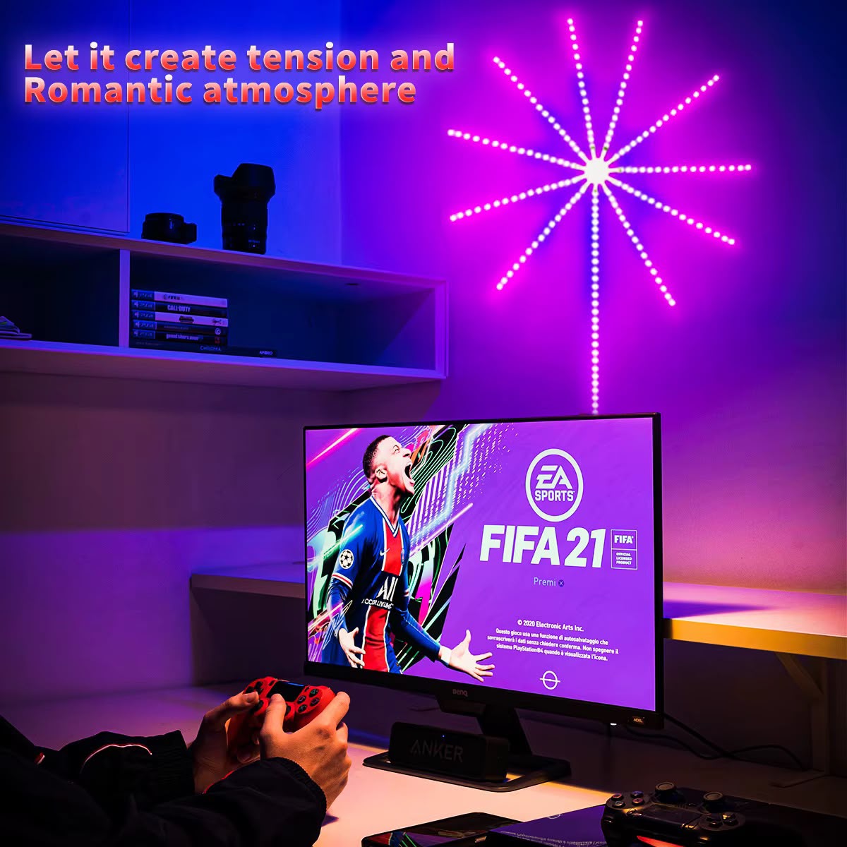 CINTA LED FUEGOS ARTIFICIALES 50 CM USB