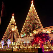 ESTRELLA PUNTA DE ARBOL CON RAMAL 180 LED X 2MT MULTICOLOR