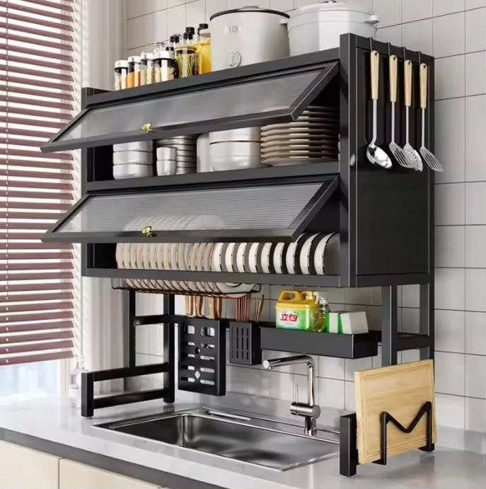 escurridor de platos 2 niveles rack 008