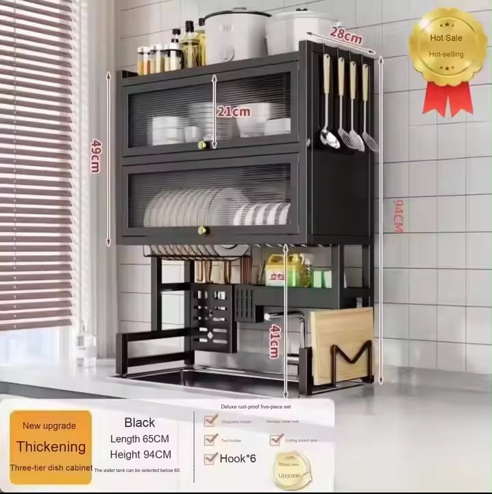 escurridor de platos 2 niveles rack 008