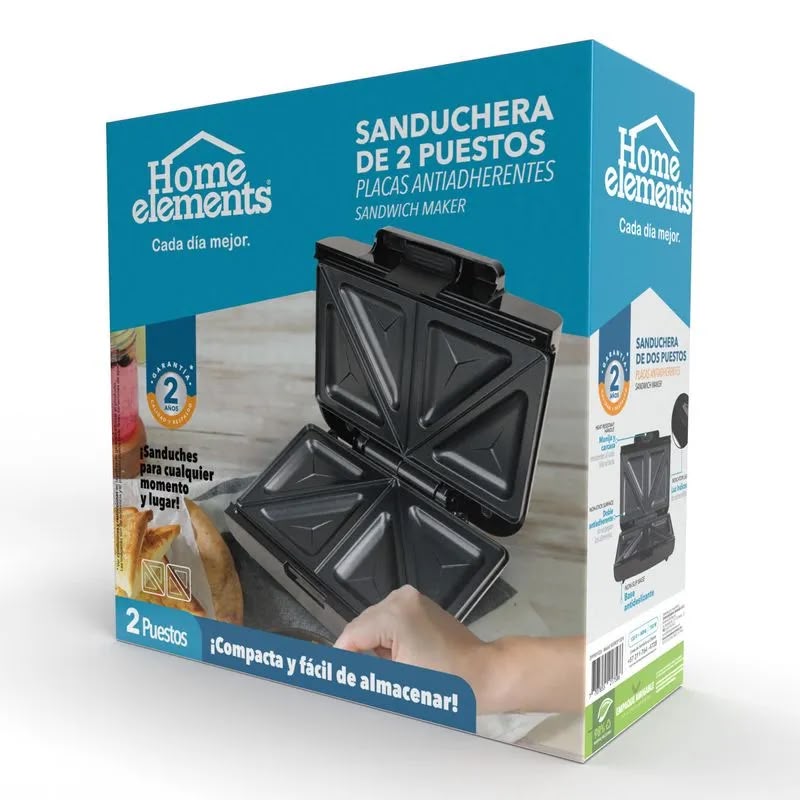 Sandwichera dos puestos Home elements