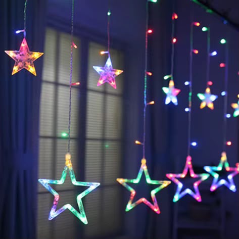 luz cascada de 3 metros estrella con estrella cálido