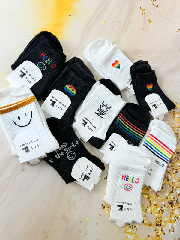 MEDIAS ARCOIRIS X12 PARES