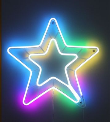 estrella de navidad tubo decorativa