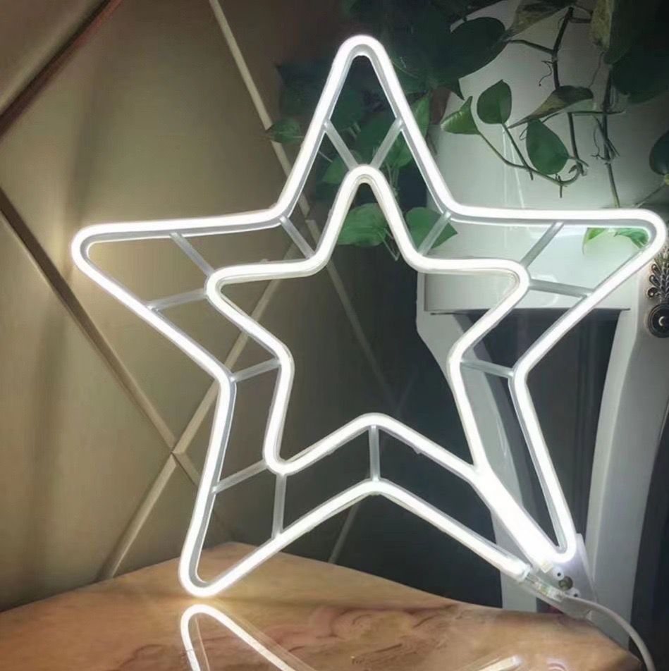 estrella de navidad tubo decorativa
