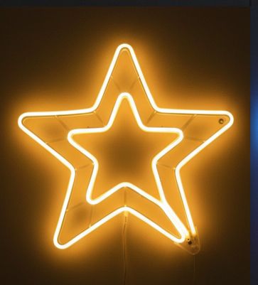 estrella de navidad tubo decorativa