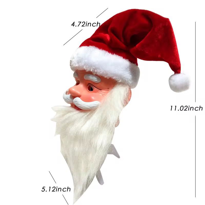 cara de papa noel que mueve ojos
