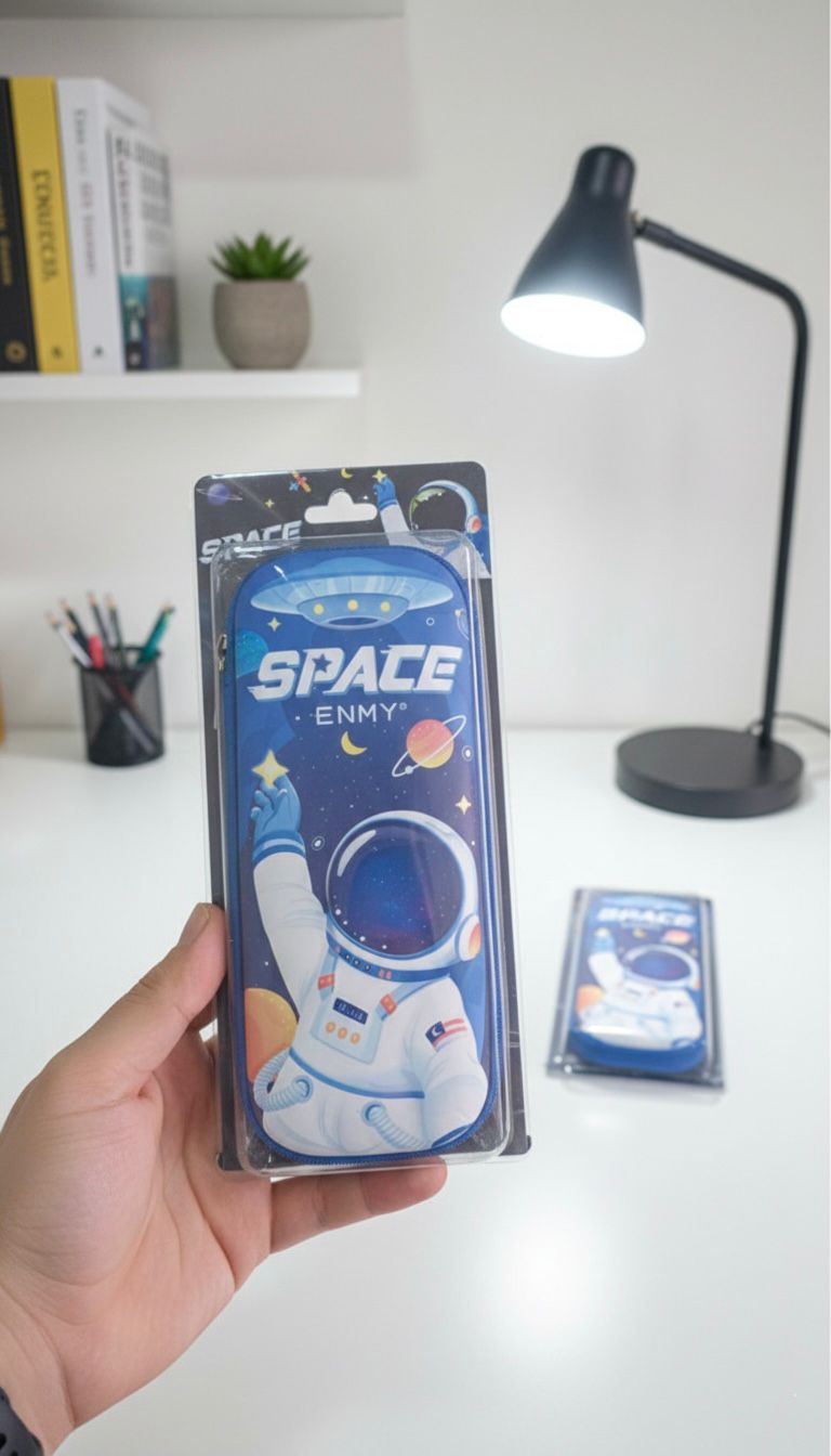 cartuchera de astronauta pasta dura