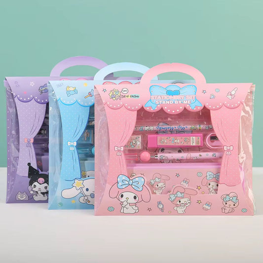 set escolar cartuchera plastica