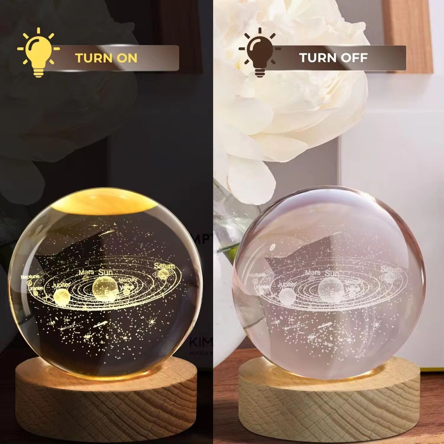 lampara esfera de cristal 8 cm