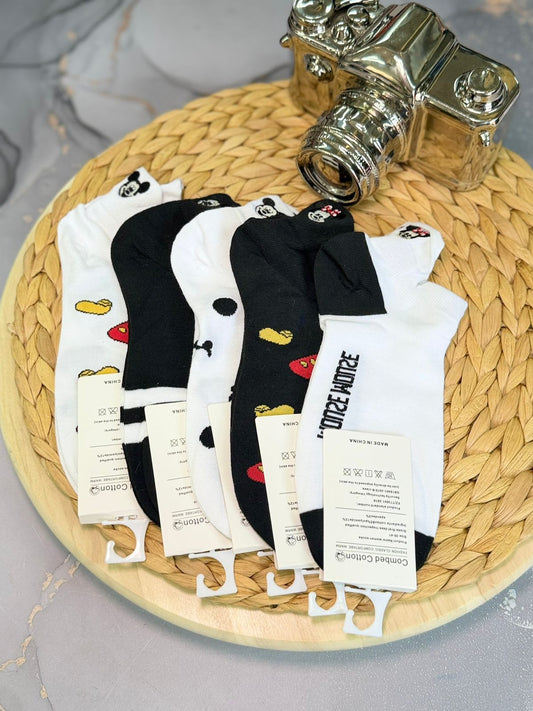 MEDIAS BORDADAS X10 PARES  MINNIE MICKEY