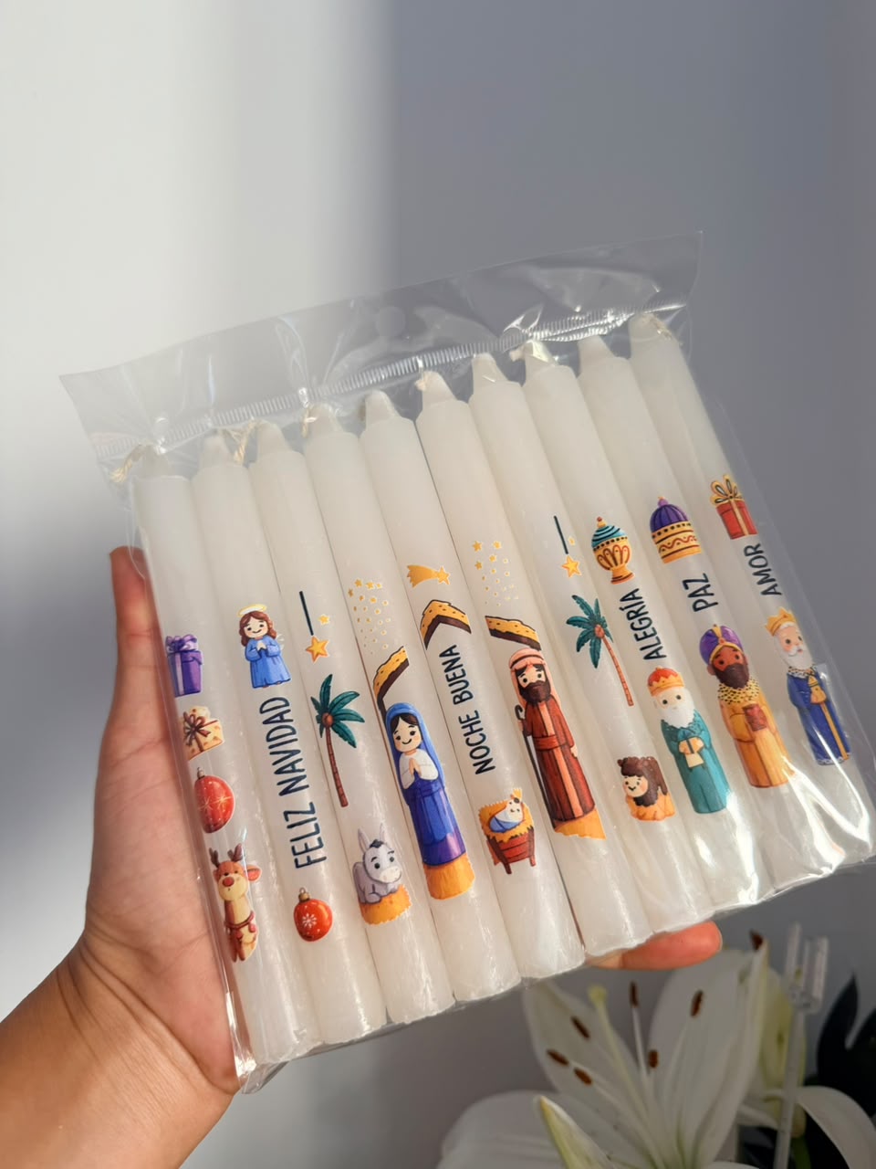 velas emojis navideñas pesebre